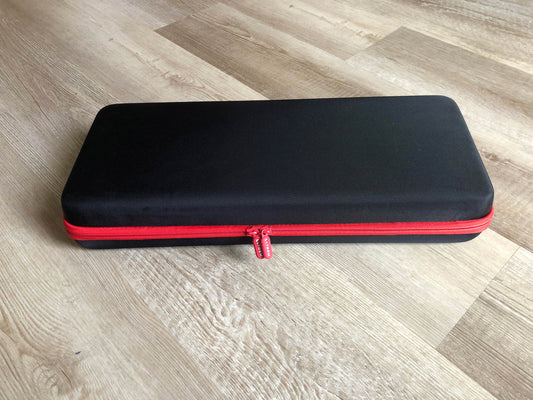 LTGEM Hard Case for Akai MPK Mini Plus in Black + Red