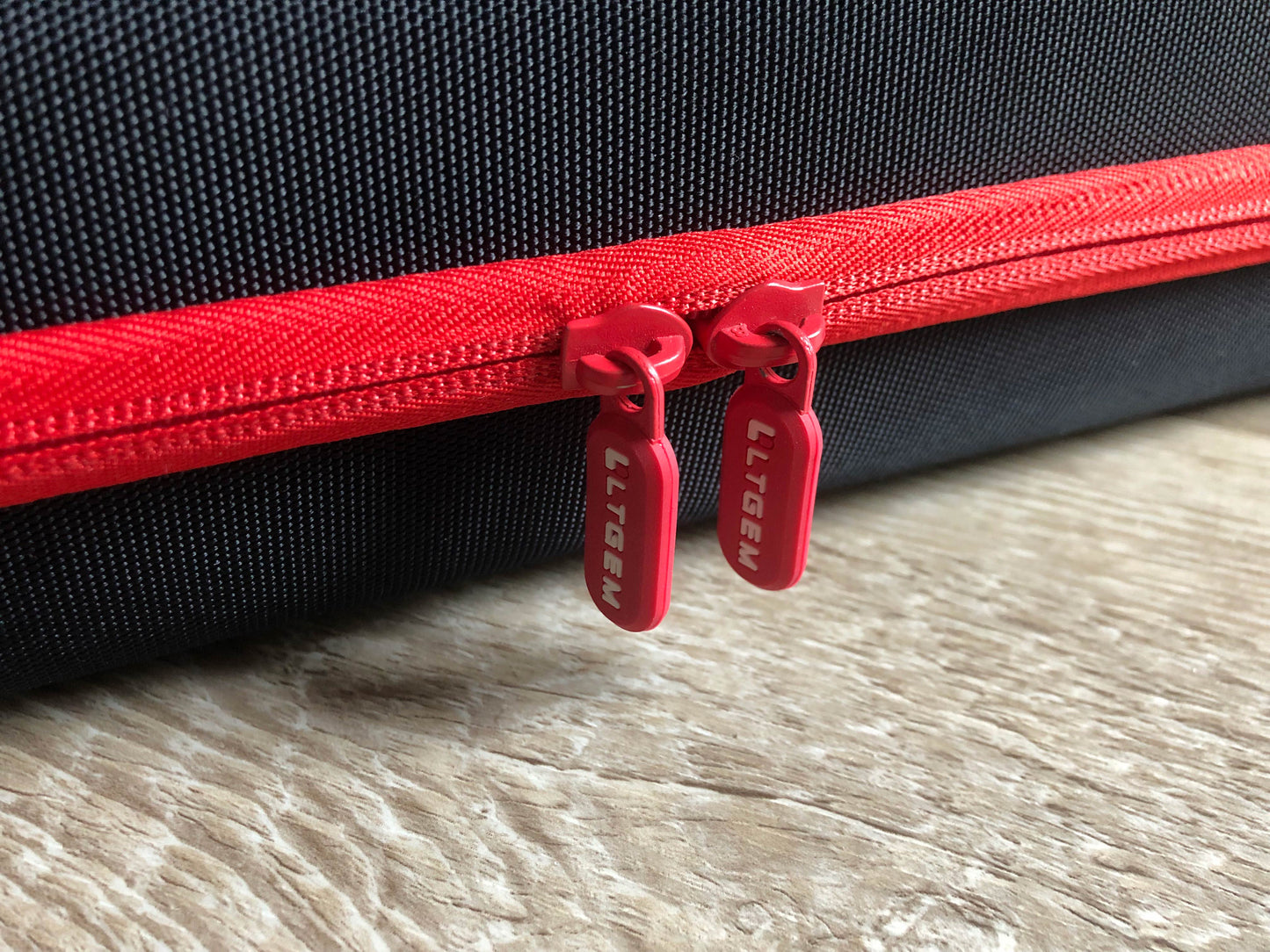 LTGEM Hard Case for Akai MPK Mini Plus in Black + Red