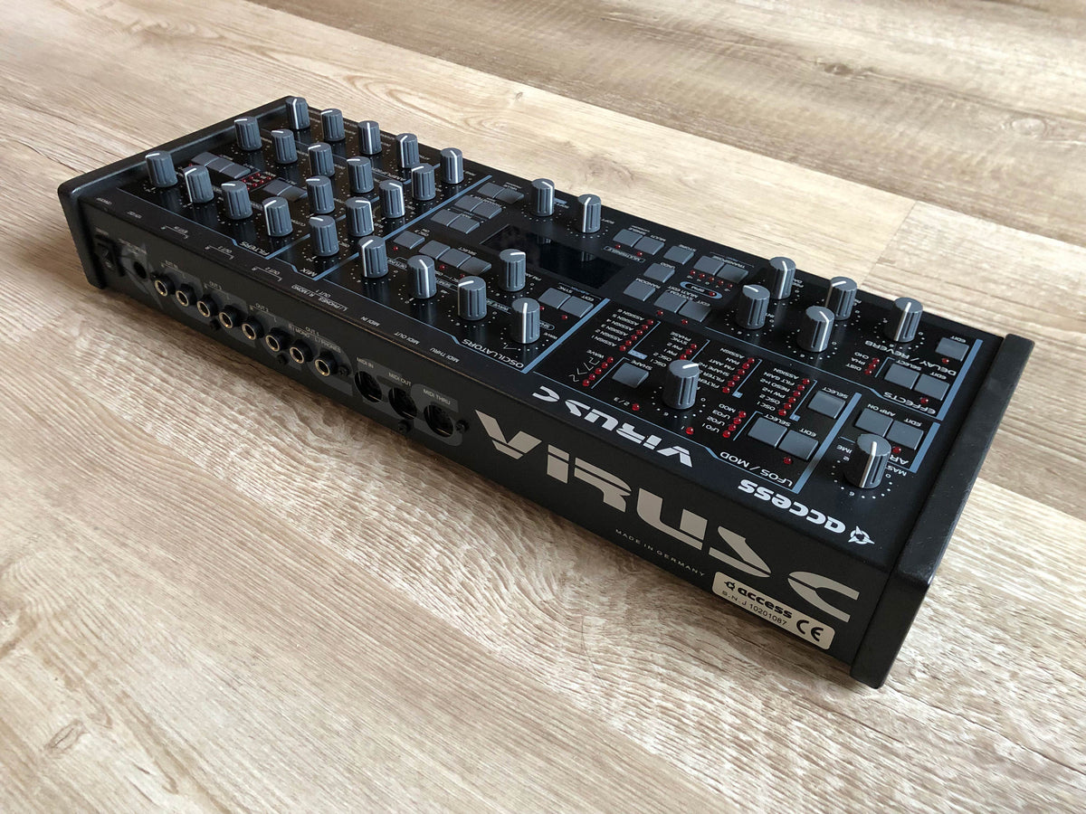 Access Virus C Desktop w/ All New Tacts, Power Caps, Battery + Custom LUX PMVA Display & Walnut Wood Sides
