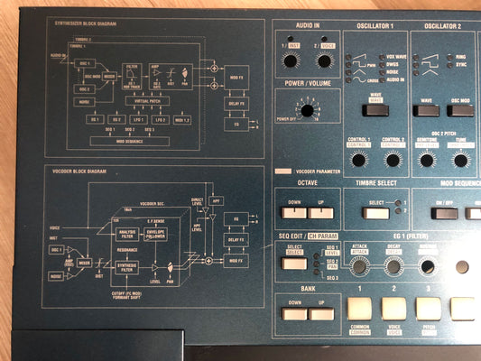 Korg MS2000 Top & Bottom Frame + Pitch/Mod Wheel Housing & All Buttons