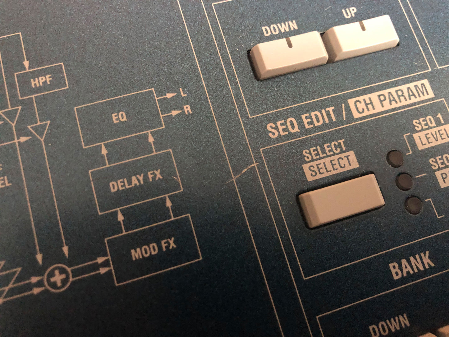 Korg MS2000 Top & Bottom Frame + Pitch/Mod Wheel Housing & All Buttons