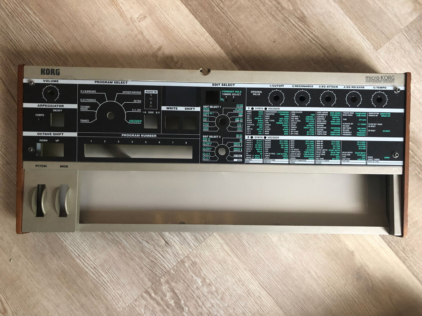MicroKorg Chassis w/ Faceplate & Wood Sides in Good Condition