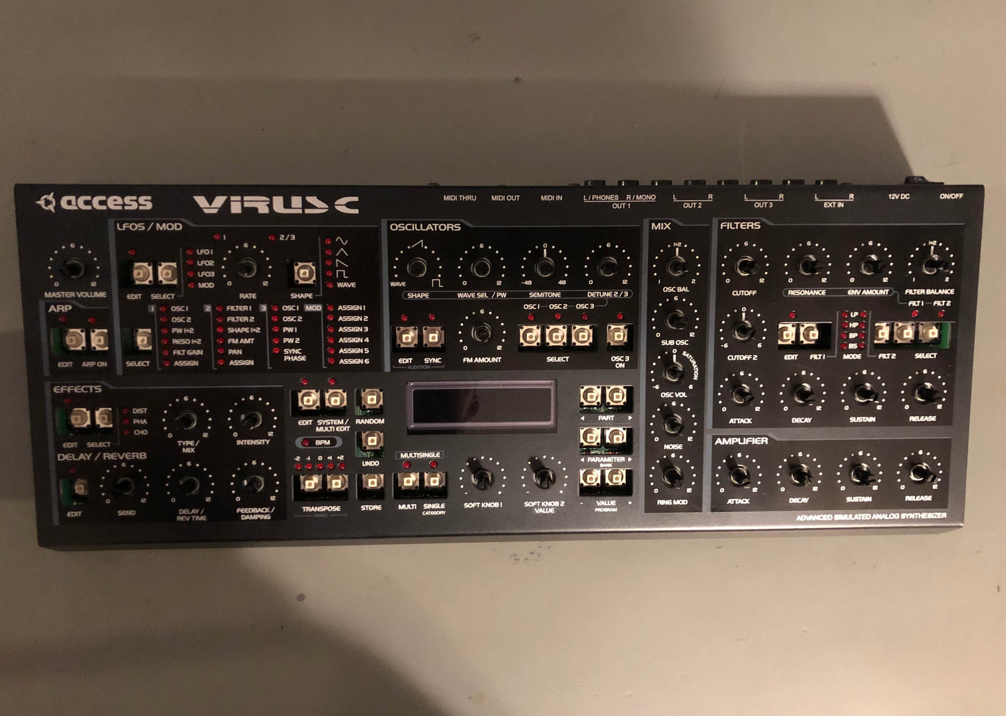Access Virus C Desktop, Fully Recapped, All New Tacts, New Power Switch, Battery + PSU