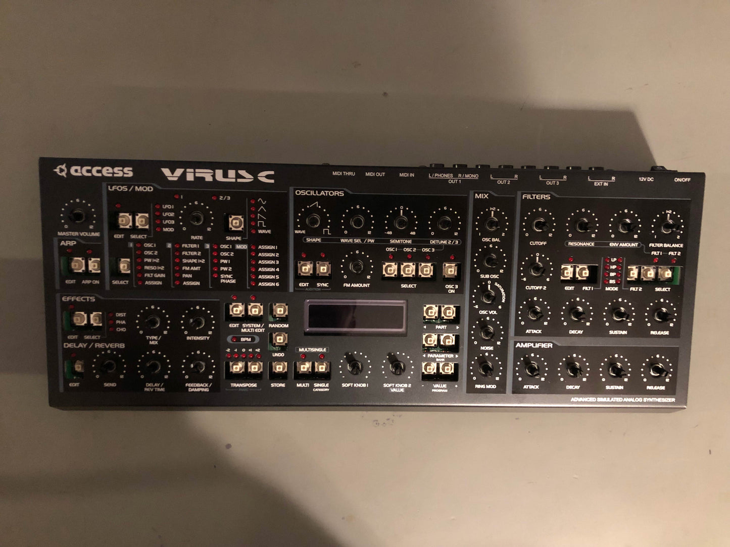 Access Virus C Desktop, Fully Recapped, All New Tacts, New Power Switch, Battery + PSU