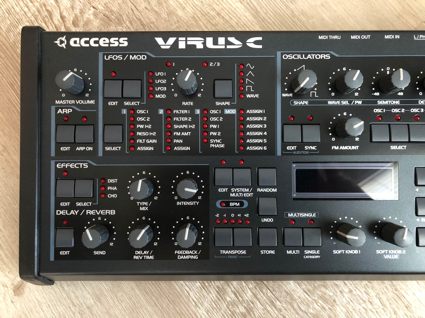 Access Virus C Desktop, Fully Recapped, All New Tacts, New Power Switch, Battery + PSU