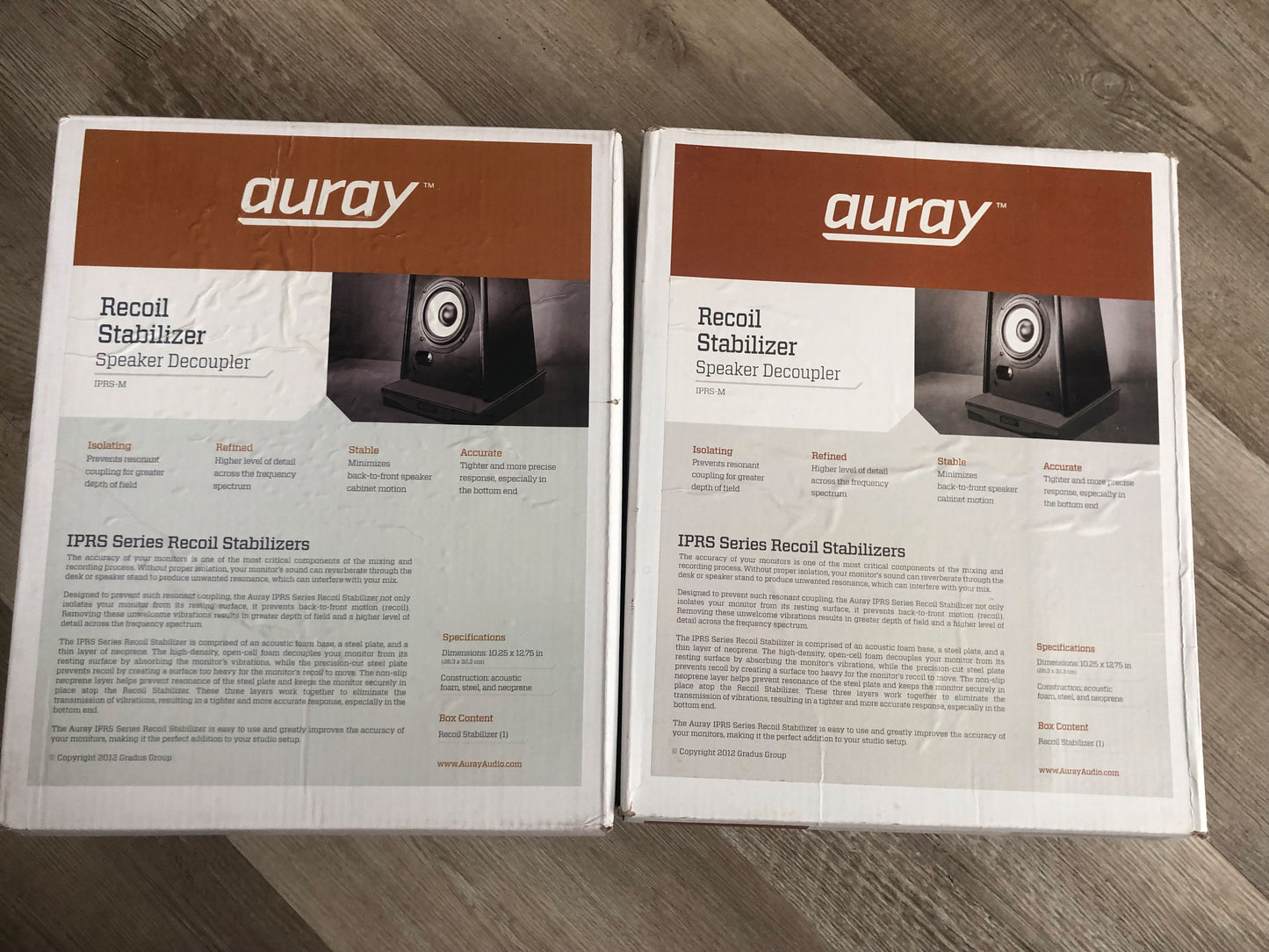 Auray IPRS-M Recoil Stabilizers / Isolation Pads (Pair, Used)