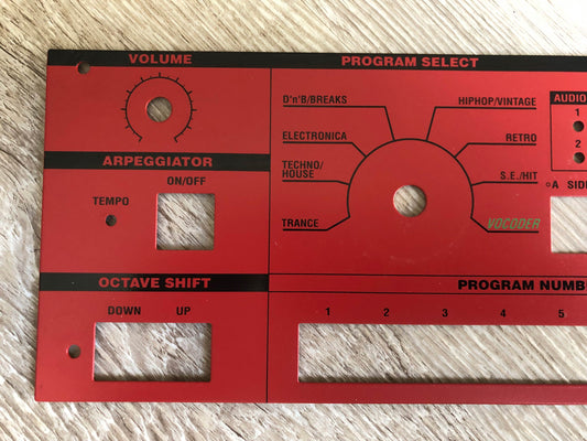 MicroKorg Red & Black Special Edition OEM Faceplate in Excellent Condition