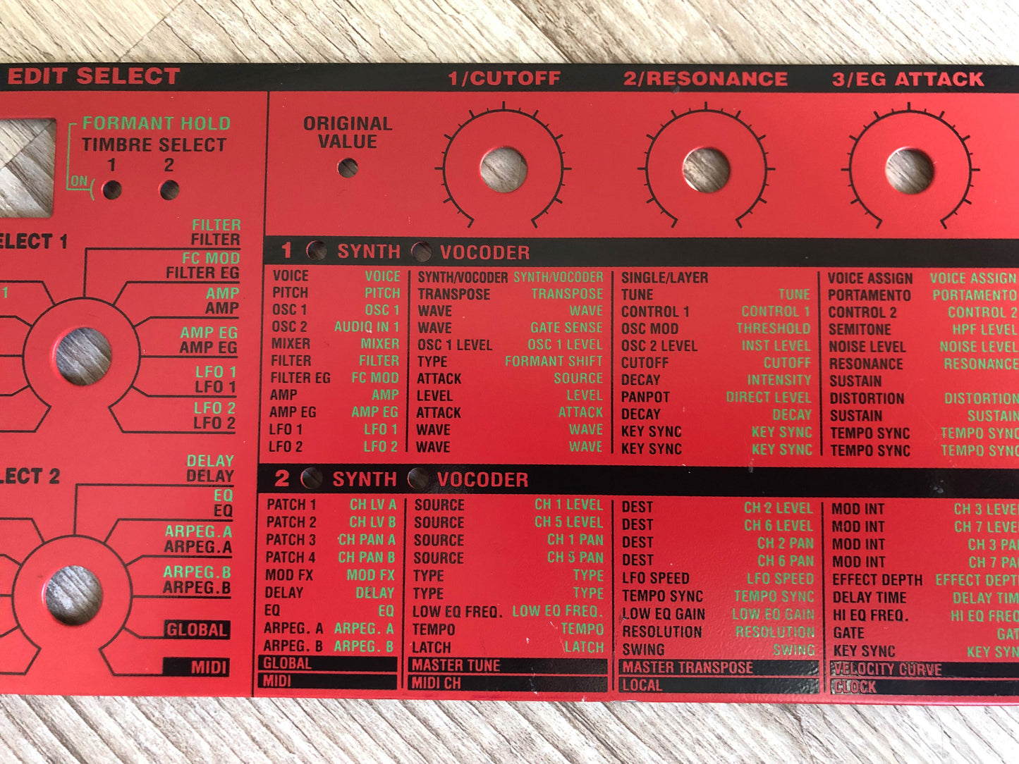 MicroKorg Red & Black Special Edition OEM Faceplate in Excellent Condition