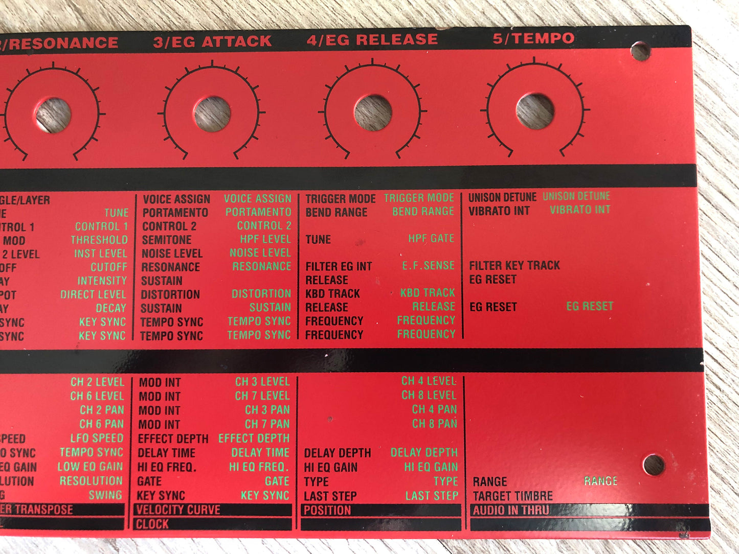 MicroKorg Red & Black Special Edition OEM Faceplate in Excellent Condition