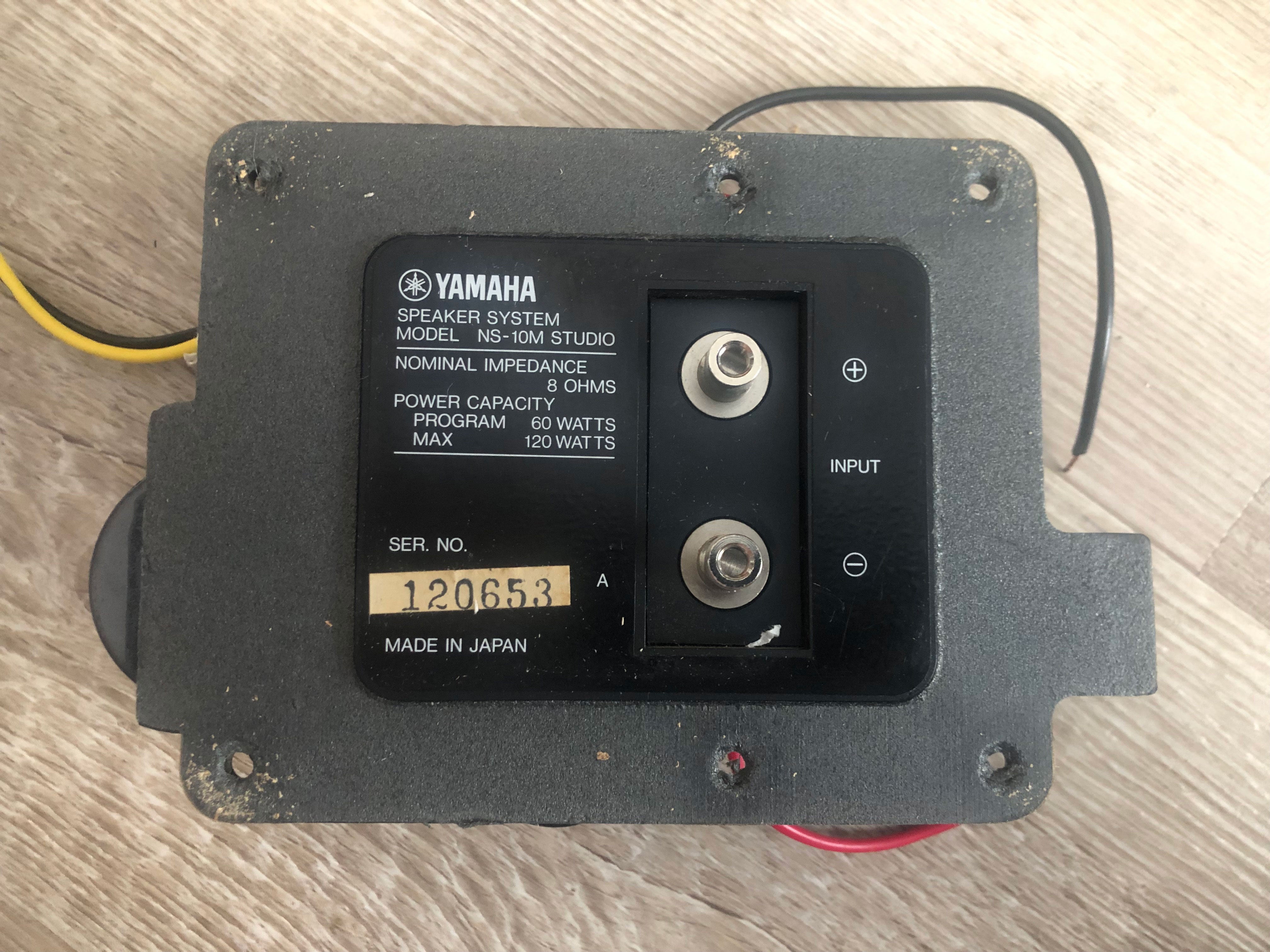 Yamaha NS10M Studio Speaker Left Cabinet – With Crossover And Tweeter Gasket, No Speakers
