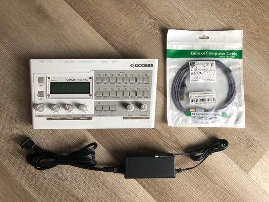 Access Virus TI Snow, All New Tacts & New Battery, w/ PSU + USB Cable