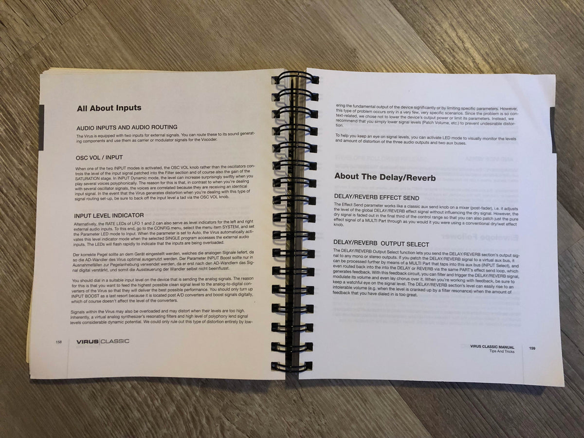 Access Virus Classic / B User Manual (OS 4.8+) English & German